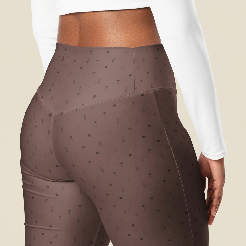 Espresso Tini Flare leggings in Brown