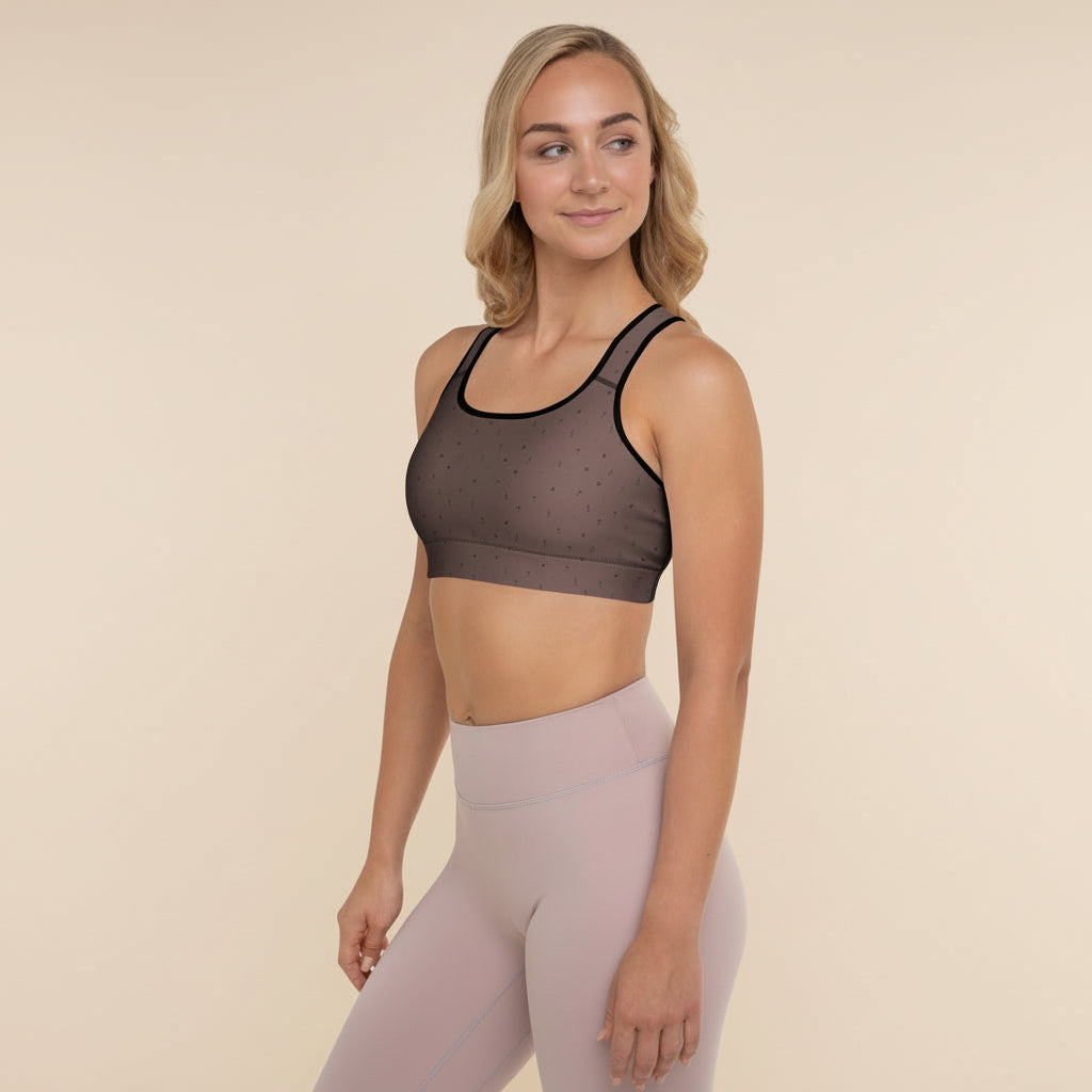 Espresso Tini Padded Sports Bra in Brown