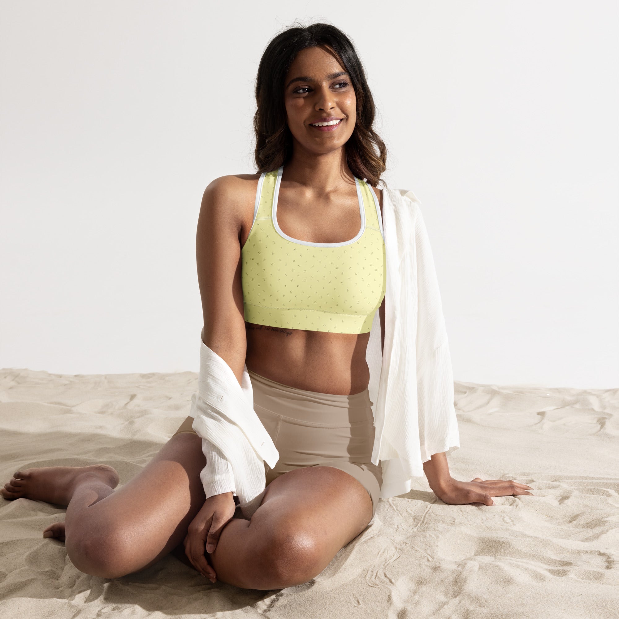 Lemon Drop Padded Sports Bra