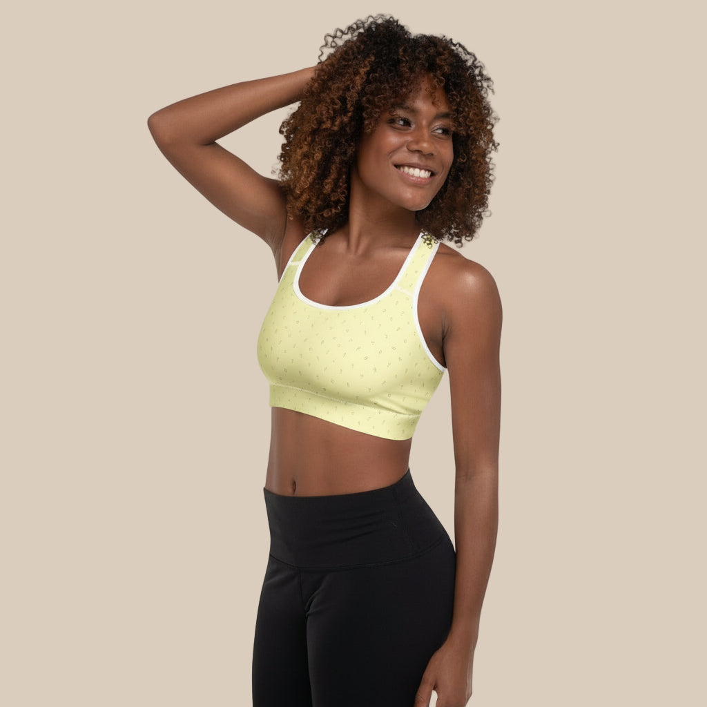 Lemon Drop Padded Sports Bra