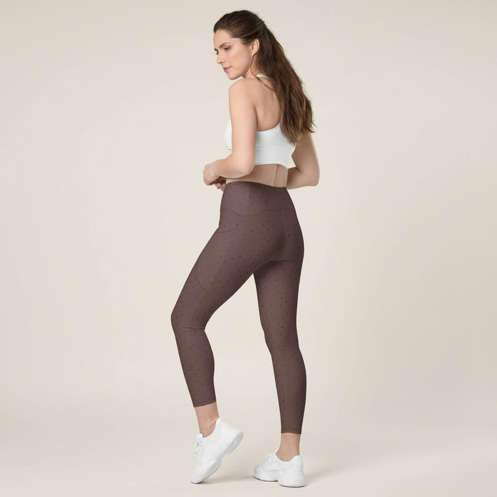 Espresso Tini Crossover Leggings in Brown