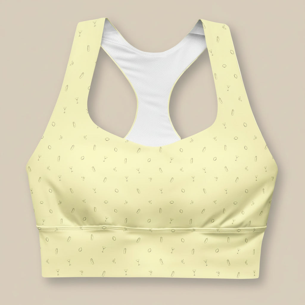 Lemon Drop Recycled Longline Sports Bra