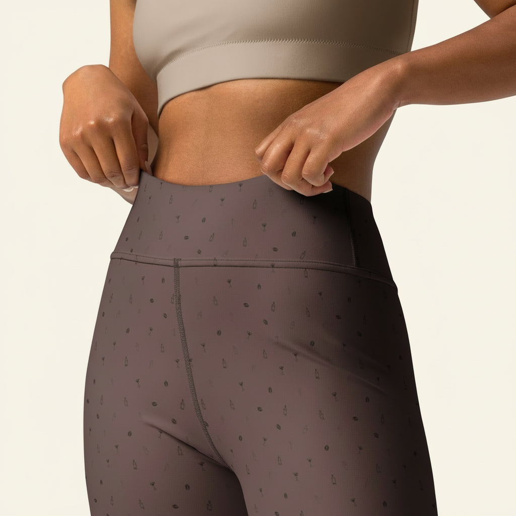 Espresso Tini Yoga Leggings in Brown