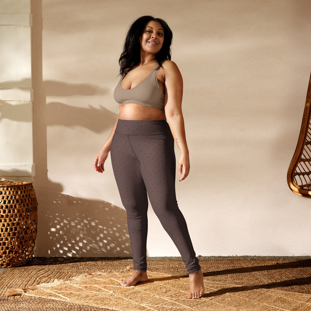 Espresso Tini Yoga Leggings in Brown