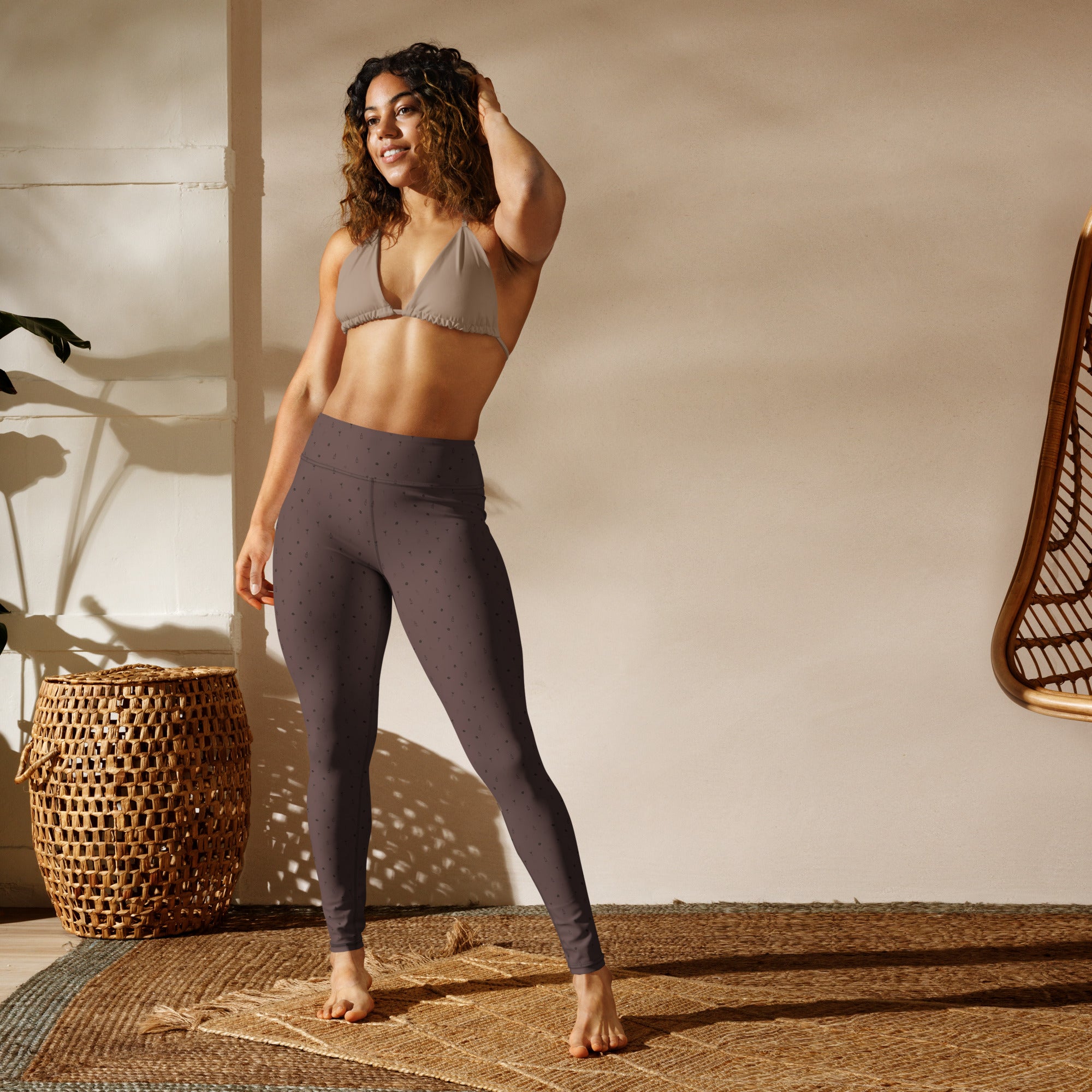 Espresso Tini Yoga Leggings in Brown