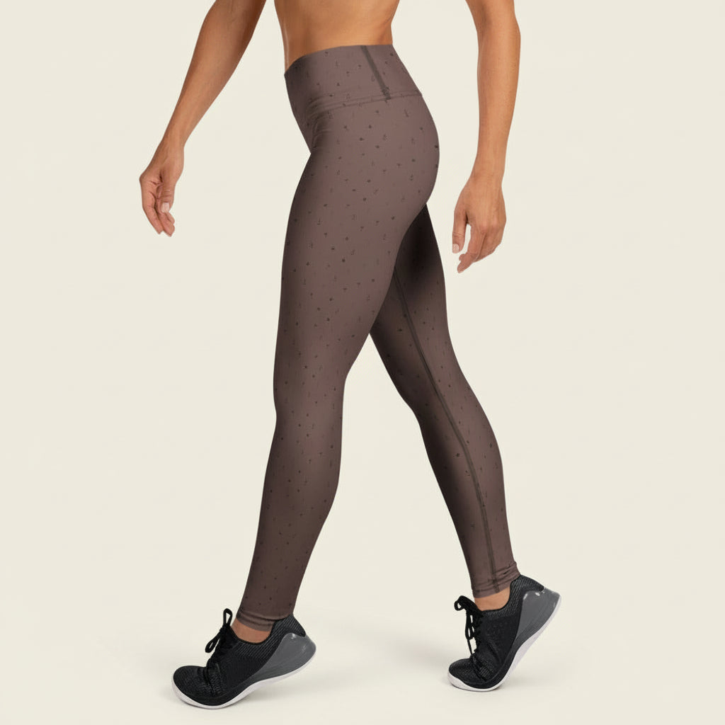 Espresso Tini Yoga Leggings in Brown